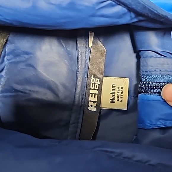 REI medium blue down jacket - Picture 2 of 16